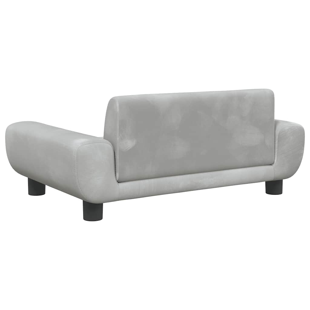 8720845457006_g_en_hd_3 vidaXL Kids Sofa Light Grey 70x45x33 cm Velvet - Image 5