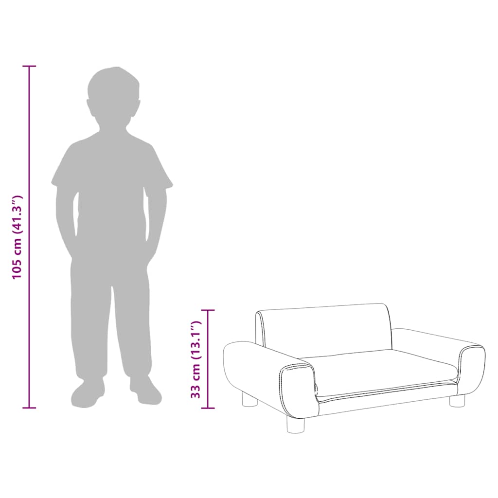 8720845457006_g_en_hd_7 vidaXL Kids Sofa Light Grey 70x45x33 cm Velvet - Image 9