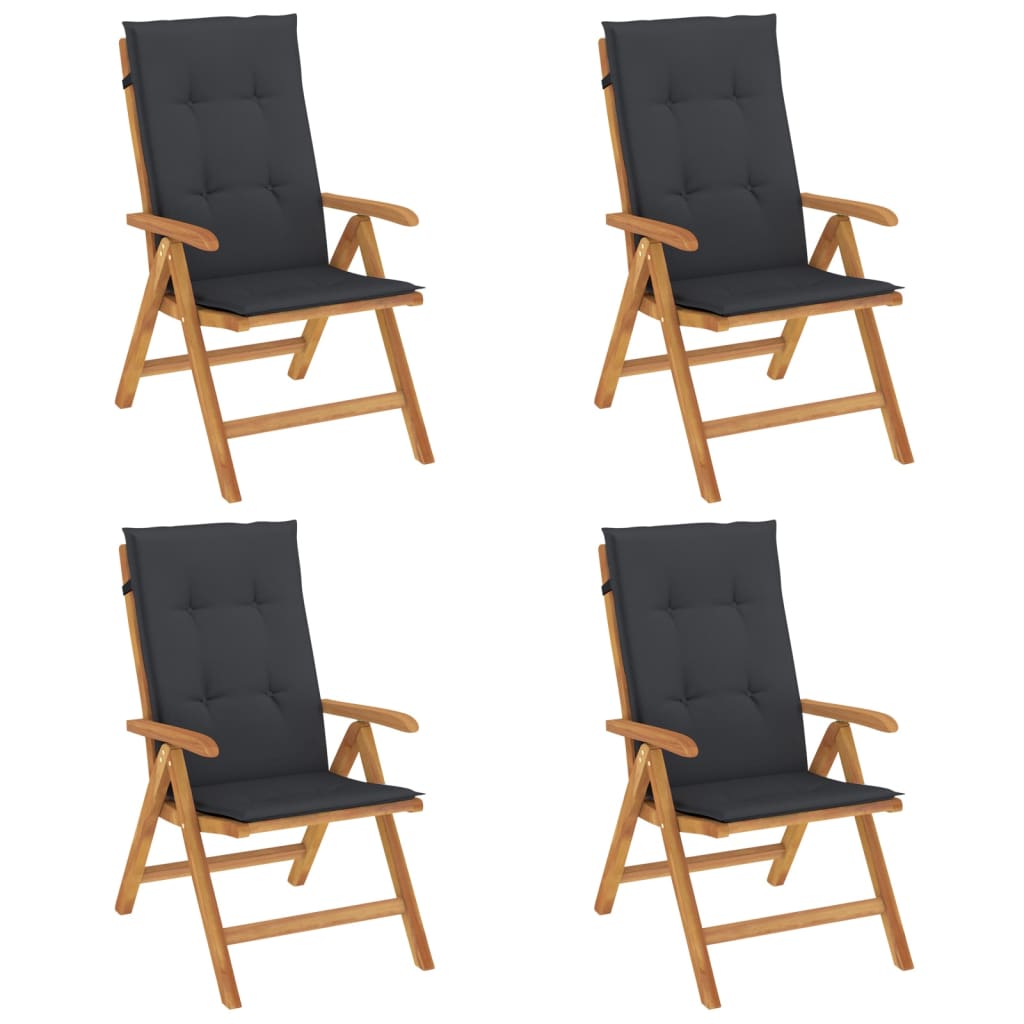 8720845458355_a_en_hd_1 vidaXL Reclining Garden Chairs with Cushions 4 pcs Solid Wood Teak - Image 2