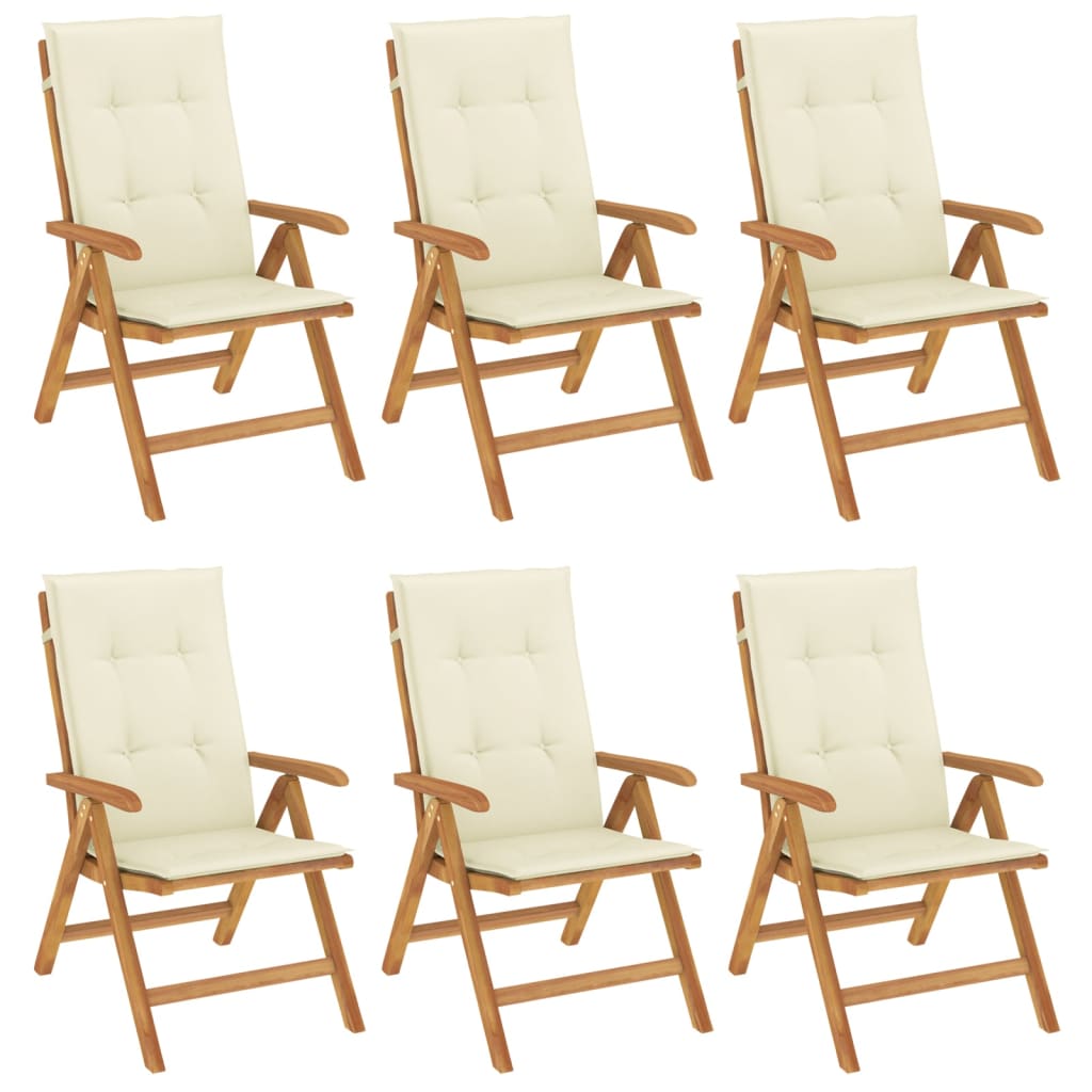 8720845458607_a_en_hd_1 vidaXL Reclining Garden Chairs with Cushions 6 pcs Solid Wood Teak - Image 2