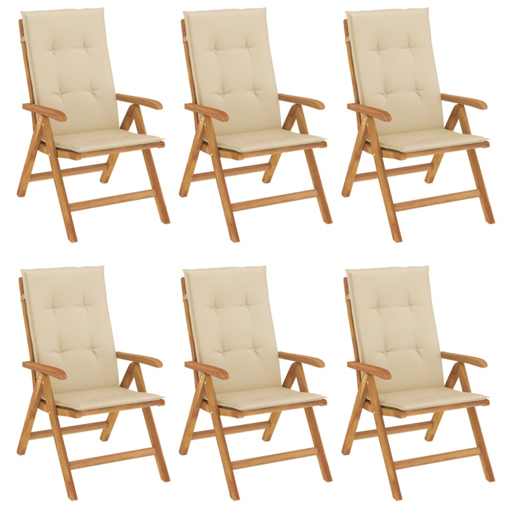 8720845458614_a_en_hd_1 vidaXL Reclining Garden Chairs with Cushions 6 pcs Solid Wood Teak - Image 2
