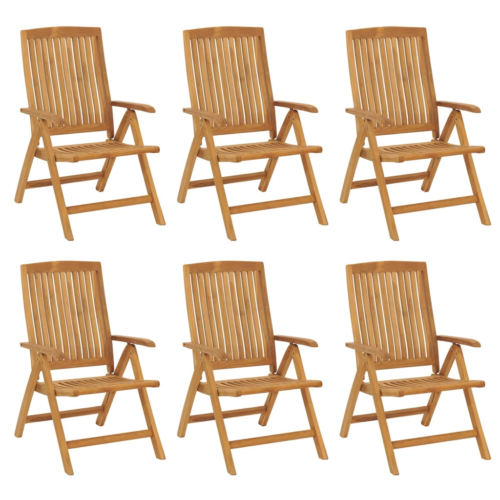 8720845458614_g_en_hd_1 vidaXL Reclining Garden Chairs with Cushions 6 pcs Solid Wood Teak - Image 3