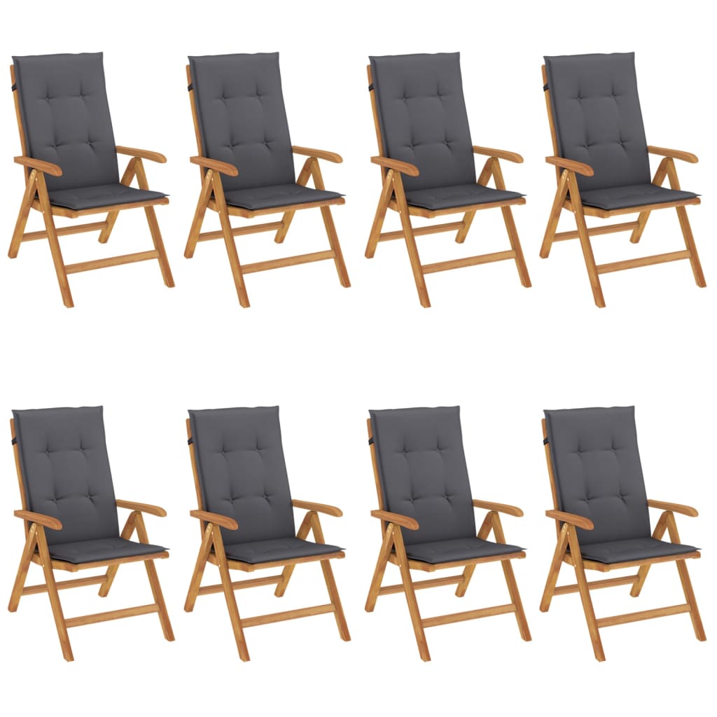 8720845458881_a_en_hd_1 vidaXL Reclining Garden Chairs with Cushions 8 pcs Solid Wood Teak - Image 2