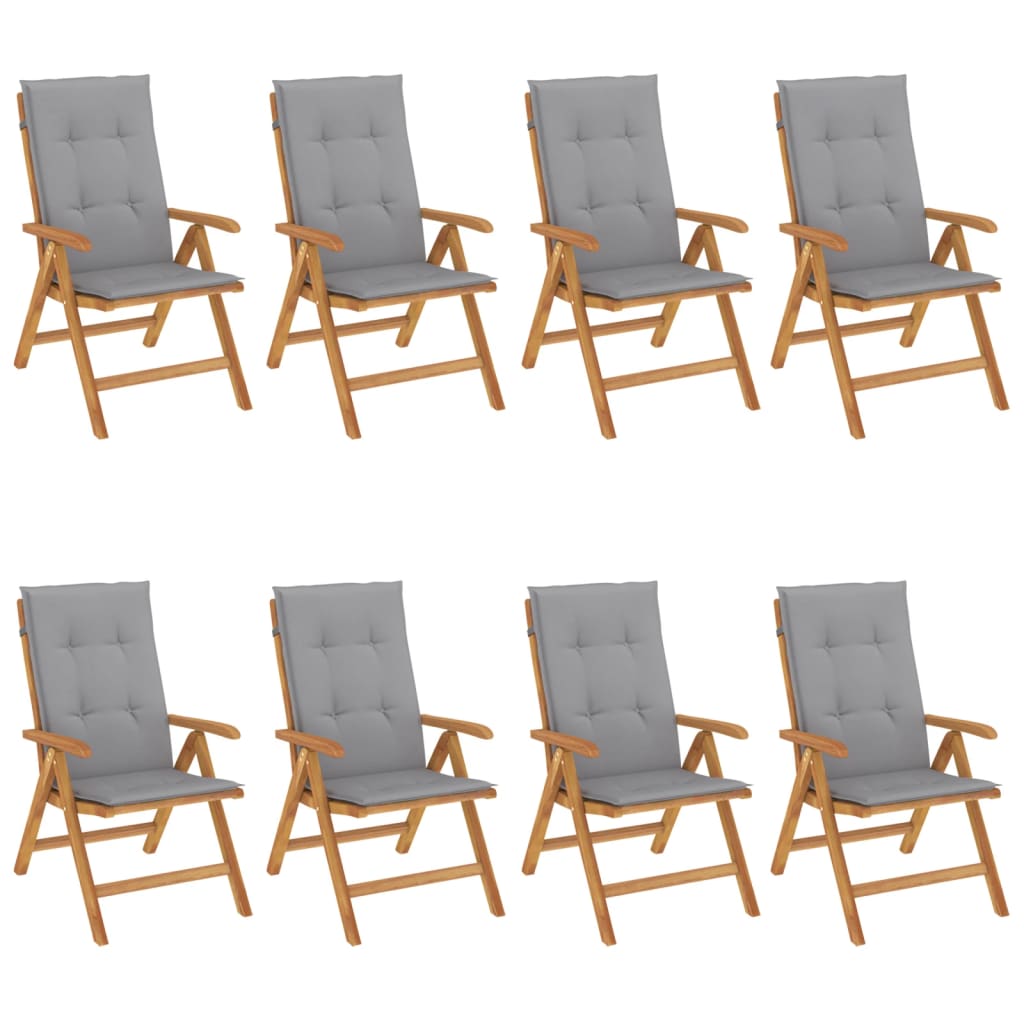 8720845458898_a_en_hd_1 vidaXL Reclining Garden Chairs with Cushions 8 pcs Solid Wood Teak - Image 2