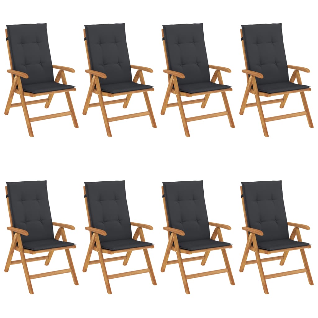 8720845458959_a_en_hd_1 vidaXL Reclining Garden Chairs with Cushions 8 pcs Solid Wood Teak - Image 2