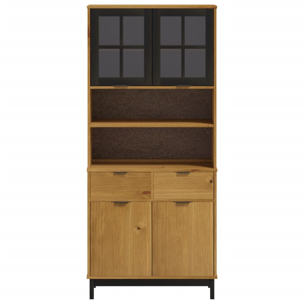 8720845459284_g_en_hd_3 vidaXL Highboard with Glass Doors FLAM 80x40x180 cm Solid Wood Pine - Image 6