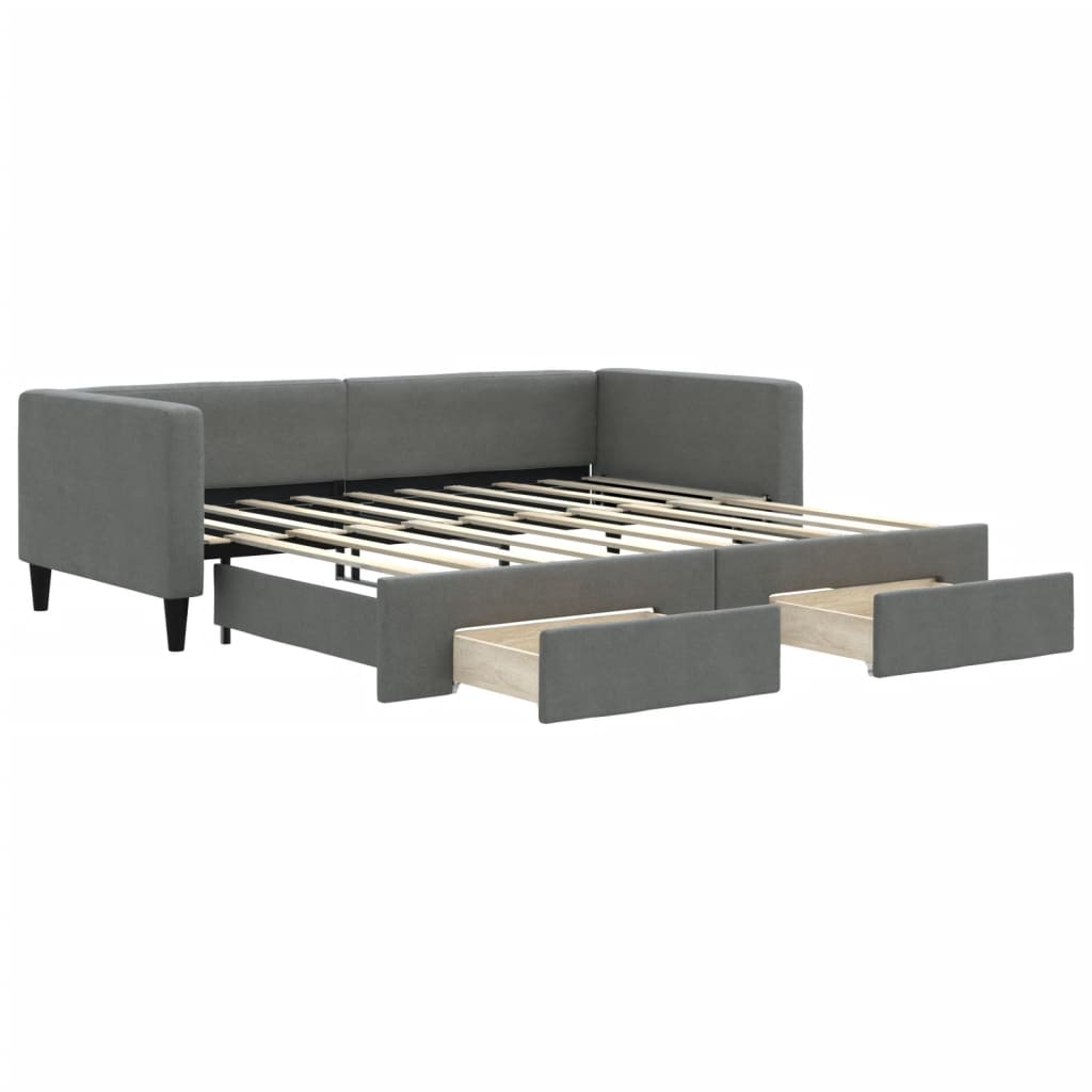 8720845459994_a_en_hd_1 vidaXL Daybed with Trundle&Drawers without Mattress Dark Grey 90x190 cm - Image 2