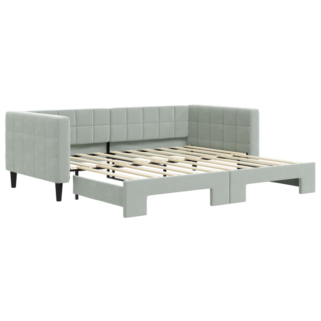 8720845460785_a_en_hd_1 vidaXL Daybed with Trundle without Mattress Light Grey 90x190 cm - Image 2