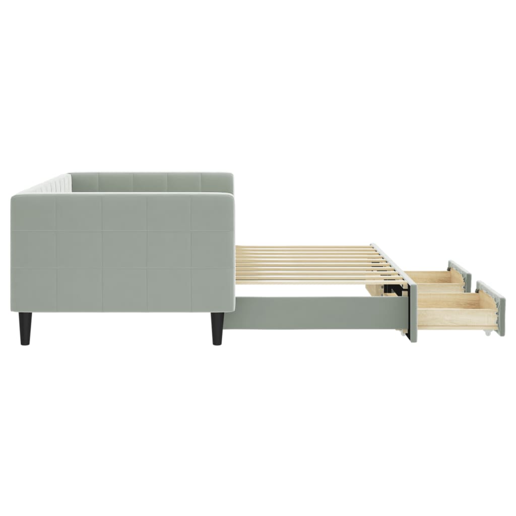 8720845461263_g_en_hd_2 vidaXL Daybed with Trundle&Drawers without Mattress Light Grey 90x190 cm - Image 4