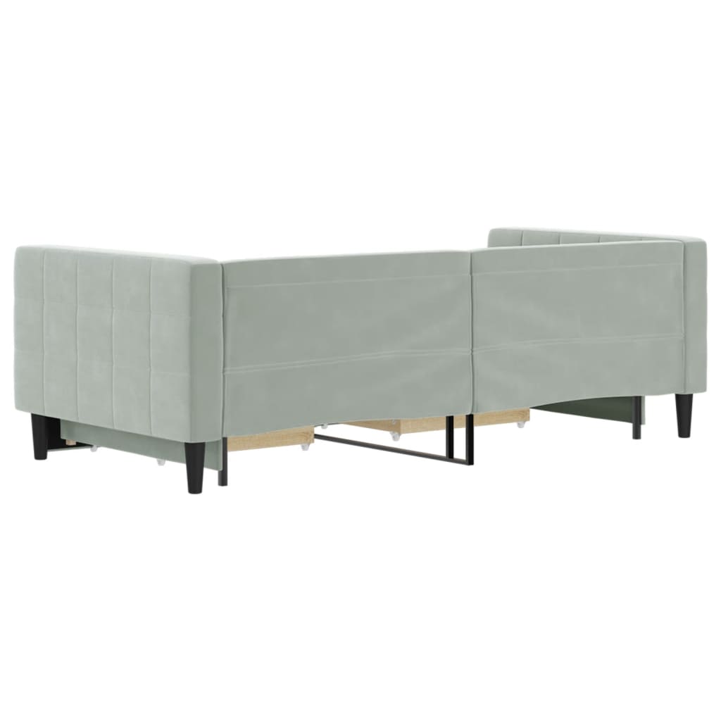 8720845461263_g_en_hd_3 vidaXL Daybed with Trundle&Drawers without Mattress Light Grey 90x190 cm - Image 5