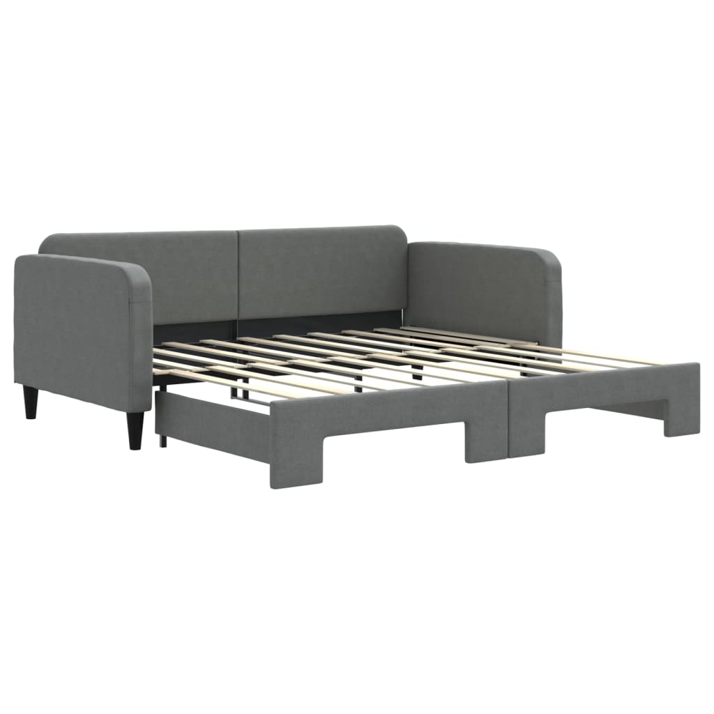 8720845462017_a_en_hd_1 vidaXL Daybed with Trundle without Mattress Dark Grey 90x190 cm - Image 2