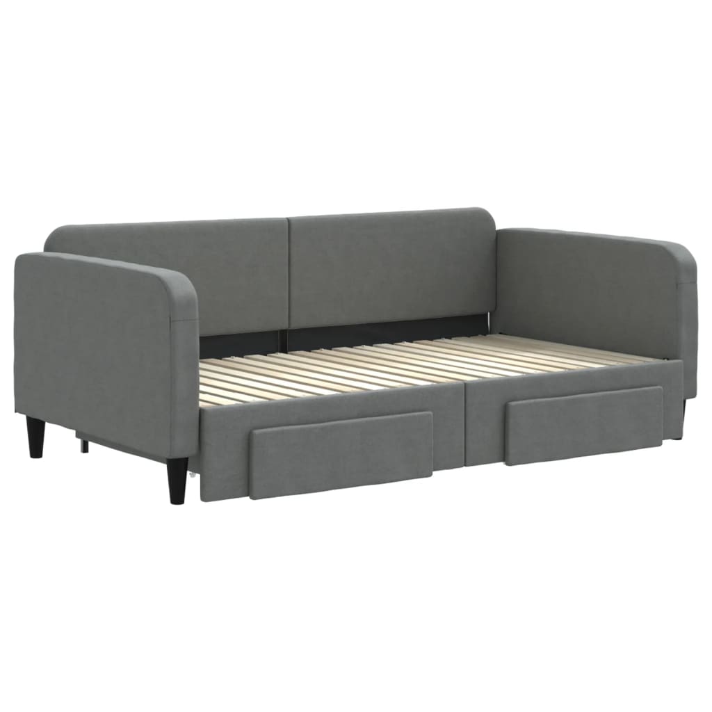 8720845462376_g_en_hd_1 vidaXL Daybed with Trundle&Drawers without Mattress Dark Grey 90x190 cm - Image 3