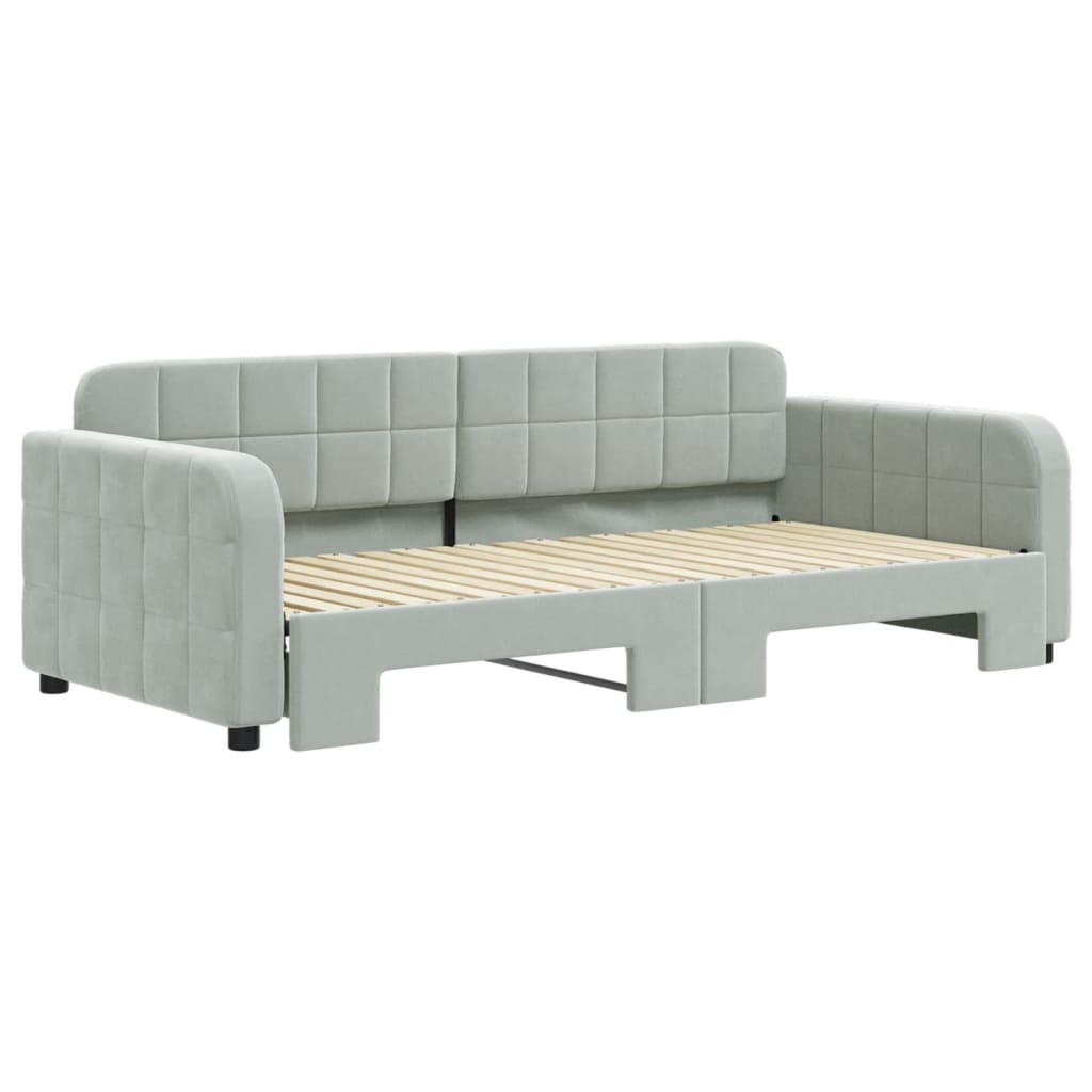 8720845463168_g_en_hd_1 vidaXL Daybed with Trundle without Mattress Light Grey 90x190 cm - Image 3
