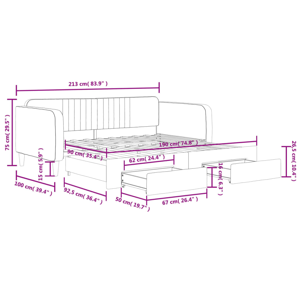 8720845464981_g_en_hd_10 vidaXL Daybed with Trundle&Drawers without Mattress Light Grey 90x190 cm - Image 12