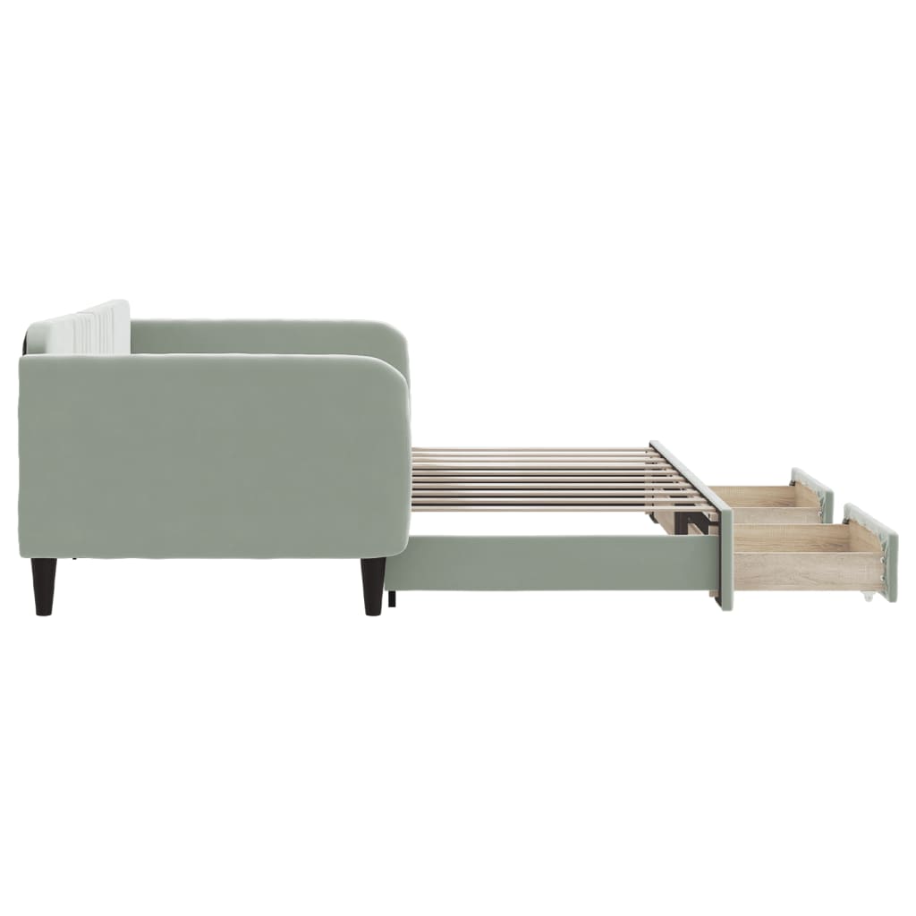 8720845464981_g_en_hd_2 vidaXL Daybed with Trundle&Drawers without Mattress Light Grey 90x190 cm - Image 4