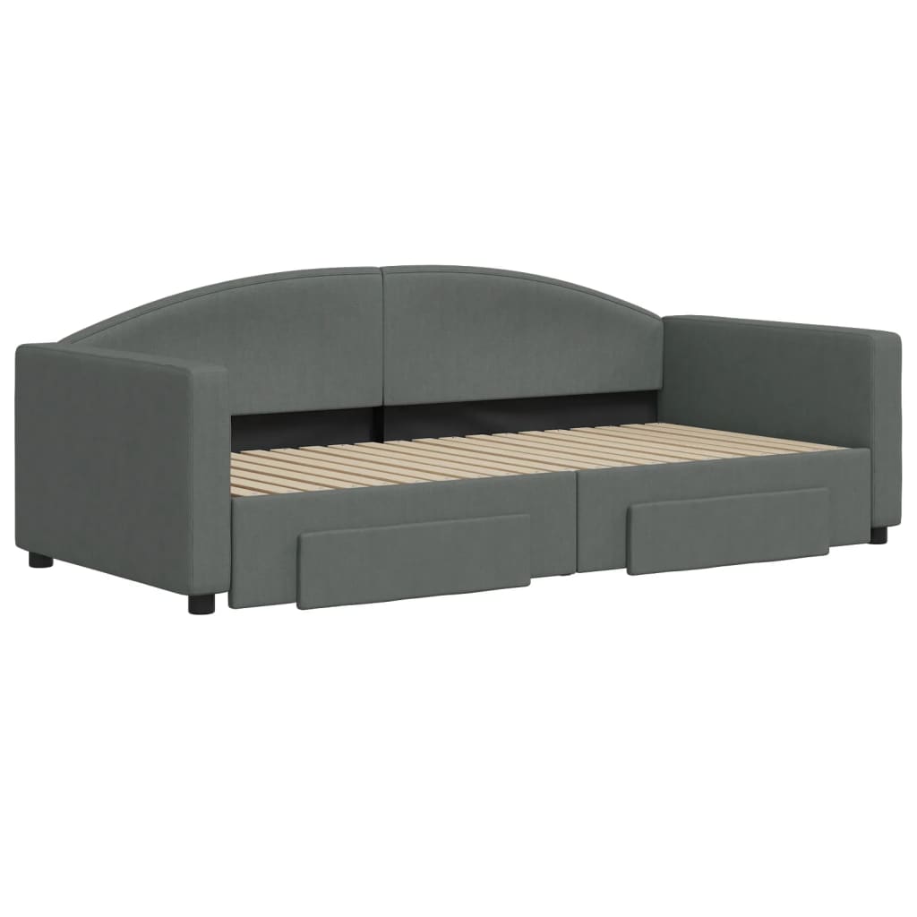 8720845466091_g_en_hd_1 vidaXL Daybed with Trundle&Drawers without Mattress Dark Grey 90x190 cm - Image 3
