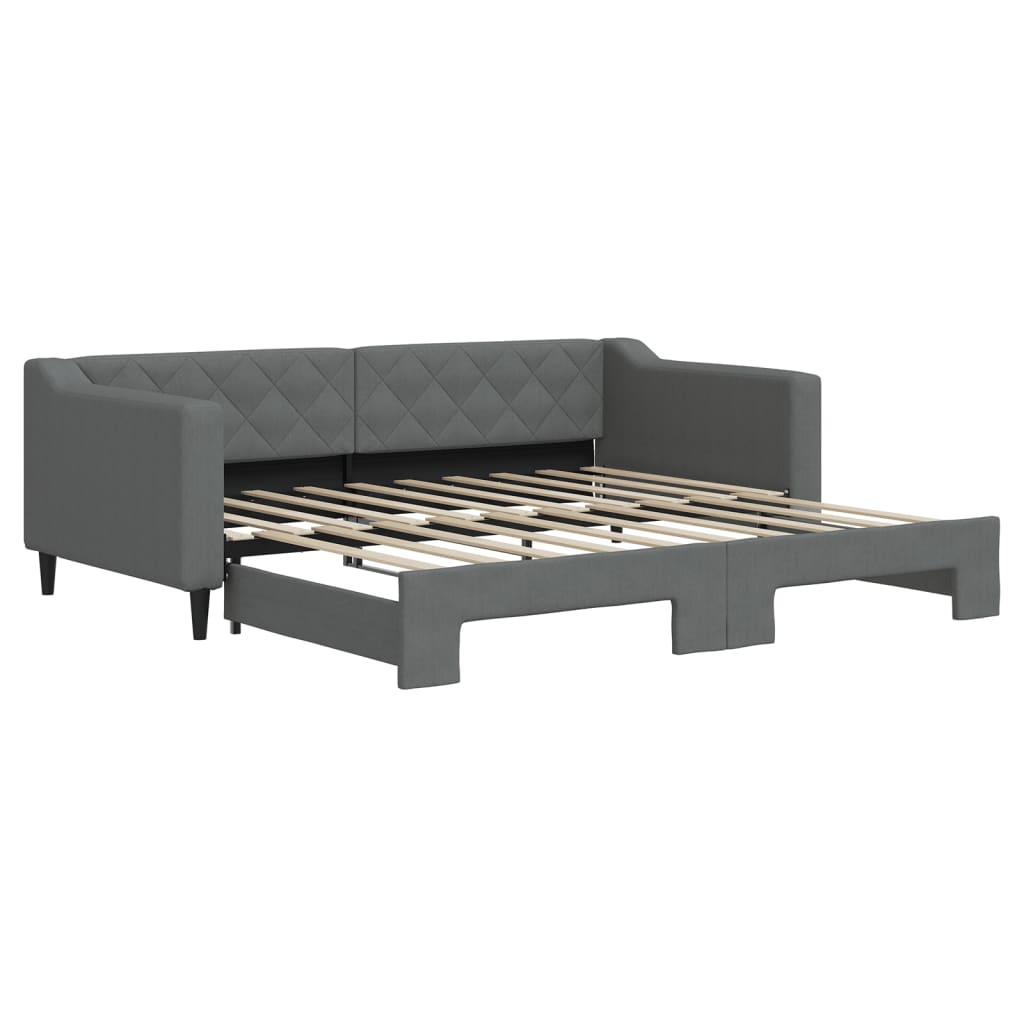 8720845468118_a_en_hd_1 vidaXL Daybed with Trundle without Mattress Dark Grey 90x190 cm - Image 2