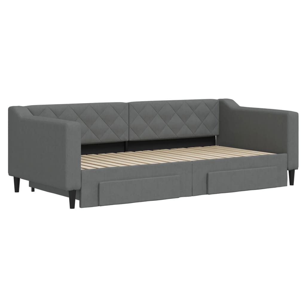 8720845468477_g_en_hd_1 vidaXL Daybed with Trundle&Drawers without Mattress Dark Grey 90x190 cm - Image 3