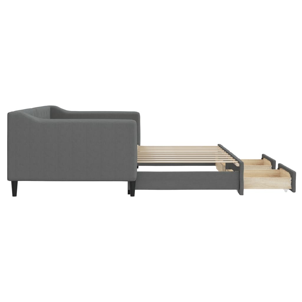 8720845468477_g_en_hd_5 vidaXL Daybed with Trundle&Drawers without Mattress Dark Grey 90x190 cm - Image 7