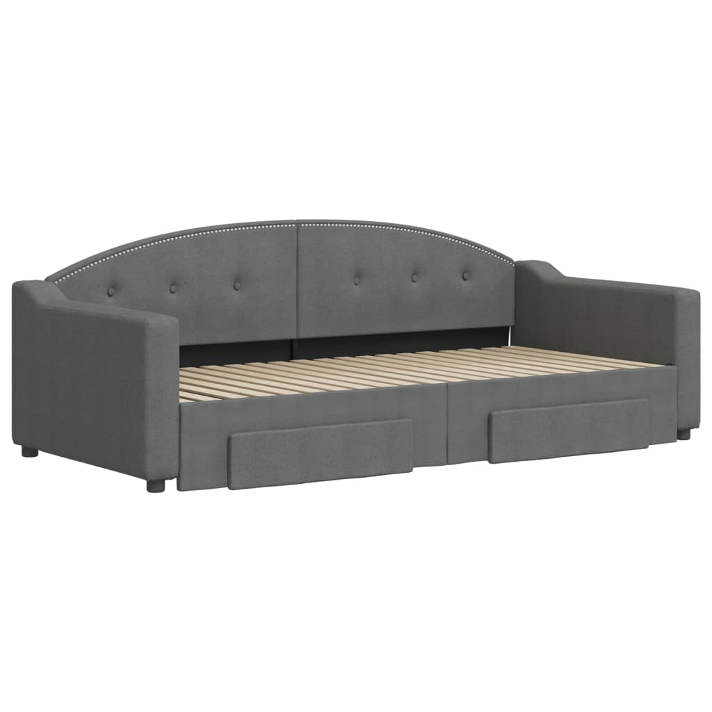 8720845469511_g_en_hd_1 vidaXL Daybed with Trundle&Drawers without Mattress Dark Grey 90x190 cm - Image 3