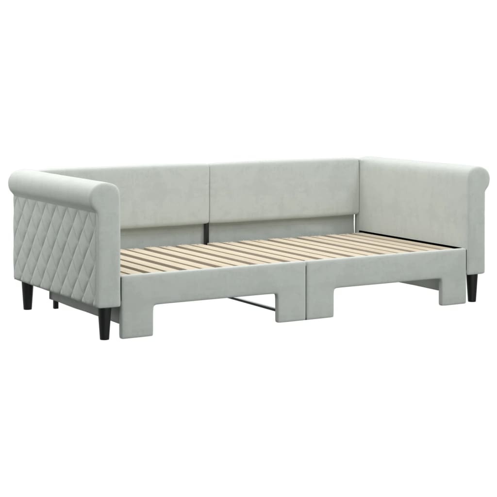 8720845471545_g_en_hd_1 vidaXL Daybed with Trundle without Mattress Light Grey 90x190 cm - Image 3
