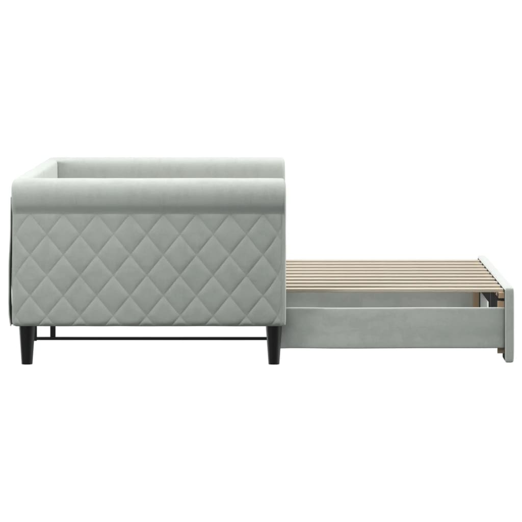 8720845471545_g_en_hd_2 vidaXL Daybed with Trundle without Mattress Light Grey 90x190 cm - Image 4