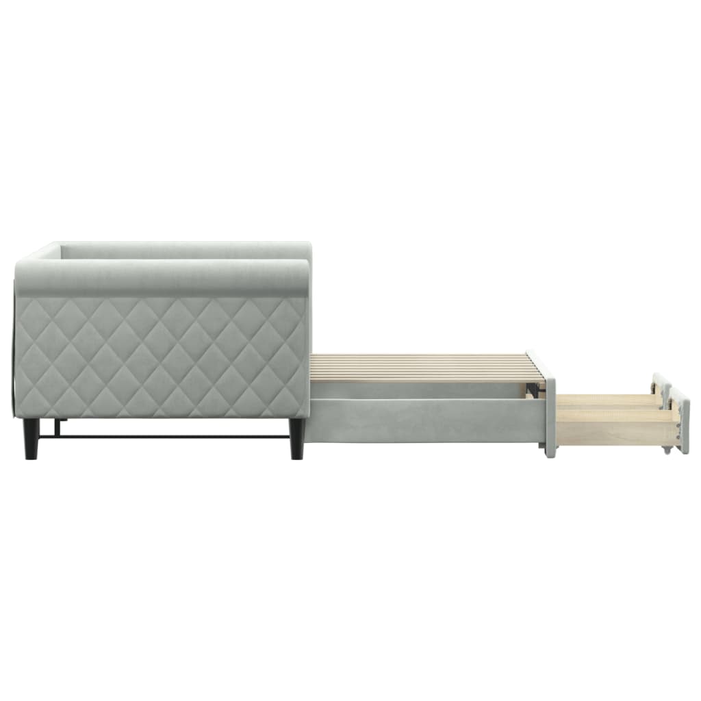 8720845472023_g_en_hd_2 vidaXL Daybed with Trundle&Drawers without Mattress Light Grey 90x190 cm - Image 4