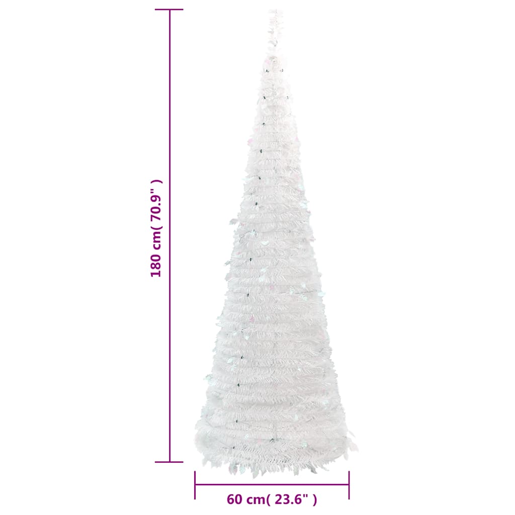 8720845472467_g_en_hd_8 vidaXL Artificial Christmas Tree Pop-up 150 LEDs White 180 cm - Image 9