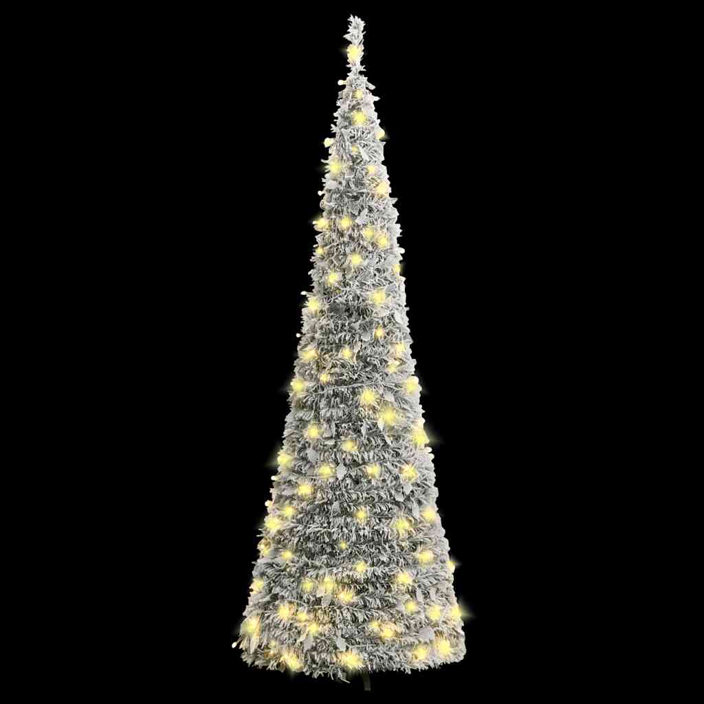 8720845472511_g_en_hd_1 vidaXL Artificial Christmas Tree Pop-up Flocked Snow 200 LEDs 210 cm - Image 2
