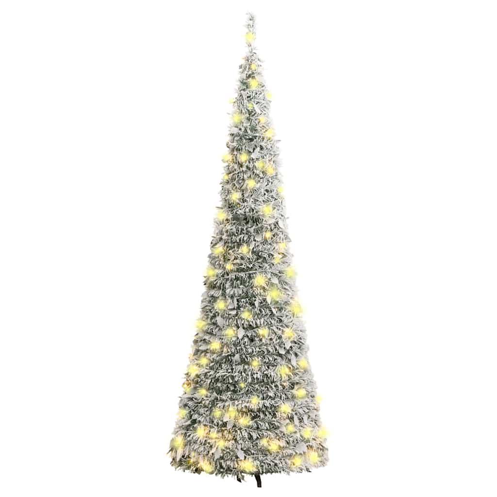 8720845472511_g_en_hd_4 vidaXL Artificial Christmas Tree Pop-up Flocked Snow 200 LEDs 210 cm - Image 5