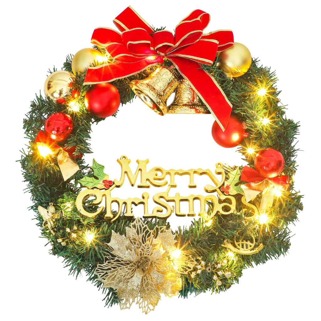 8720845472580_g_en_hd_3 vidaXL Christmas Wreath with 35 LEDs Green 60 cm - Image 4