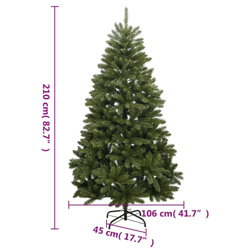 8720845472726_g_en_hd_7 vidaXL Artificial Hinged Christmas Tree with Stand Green 210 cm - Image 8