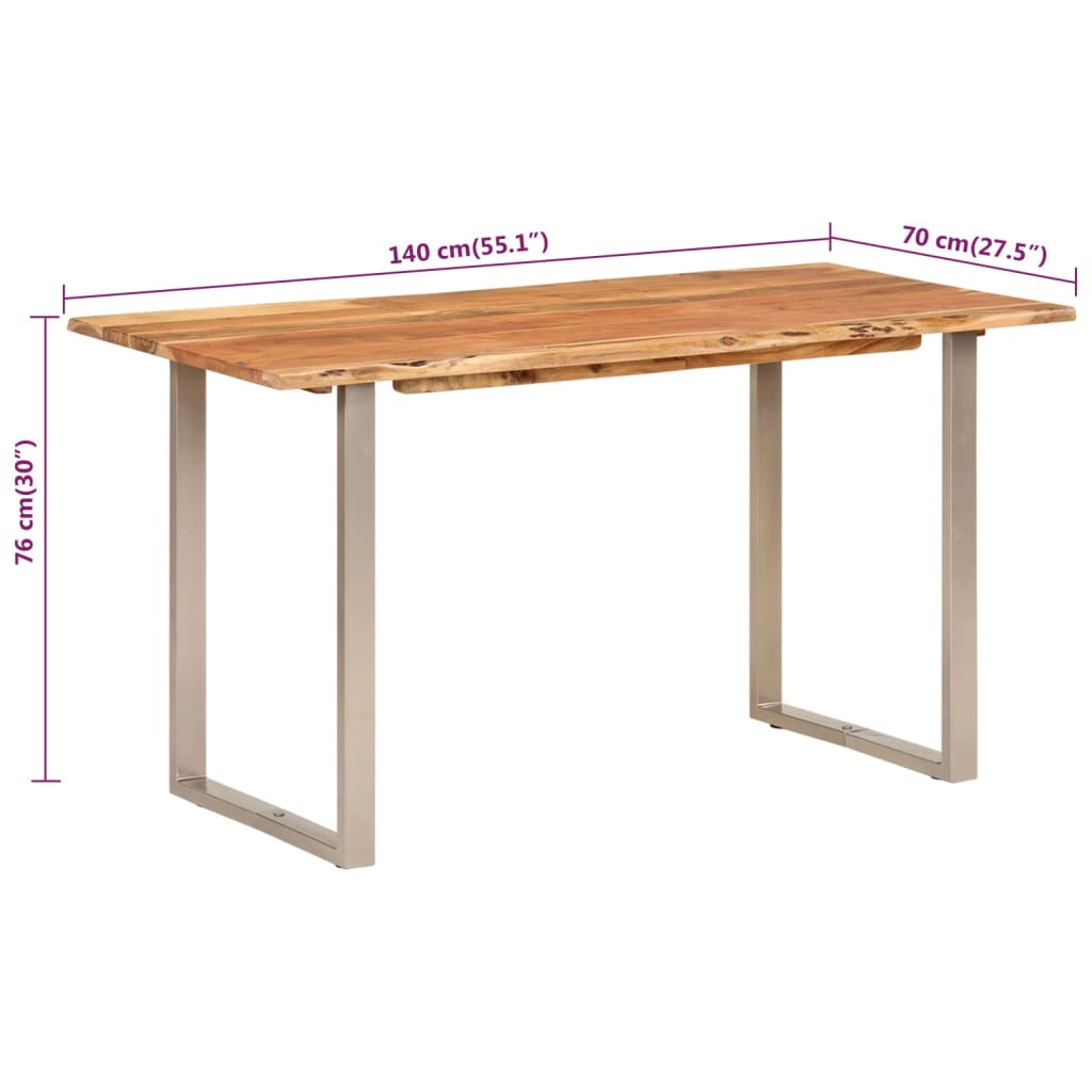 8720845524043_g_en_hd_7 vidaXL Dining Table 140x70x76 cm Solid Wood Acacia - Image 8