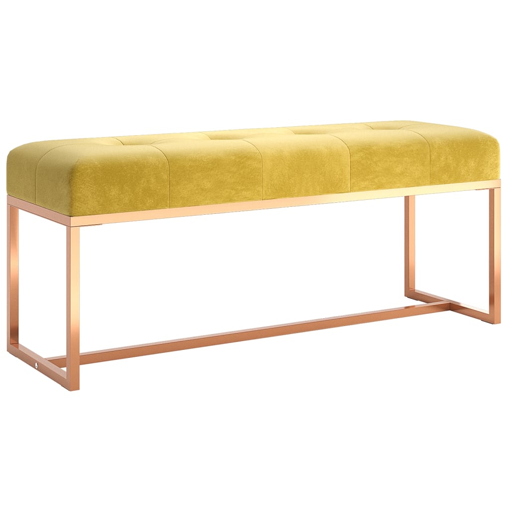 8720845524685_a_en_hd_1 vidaXL Bench Mustard Yellow 110x36x45 cm Velvet - Image 2