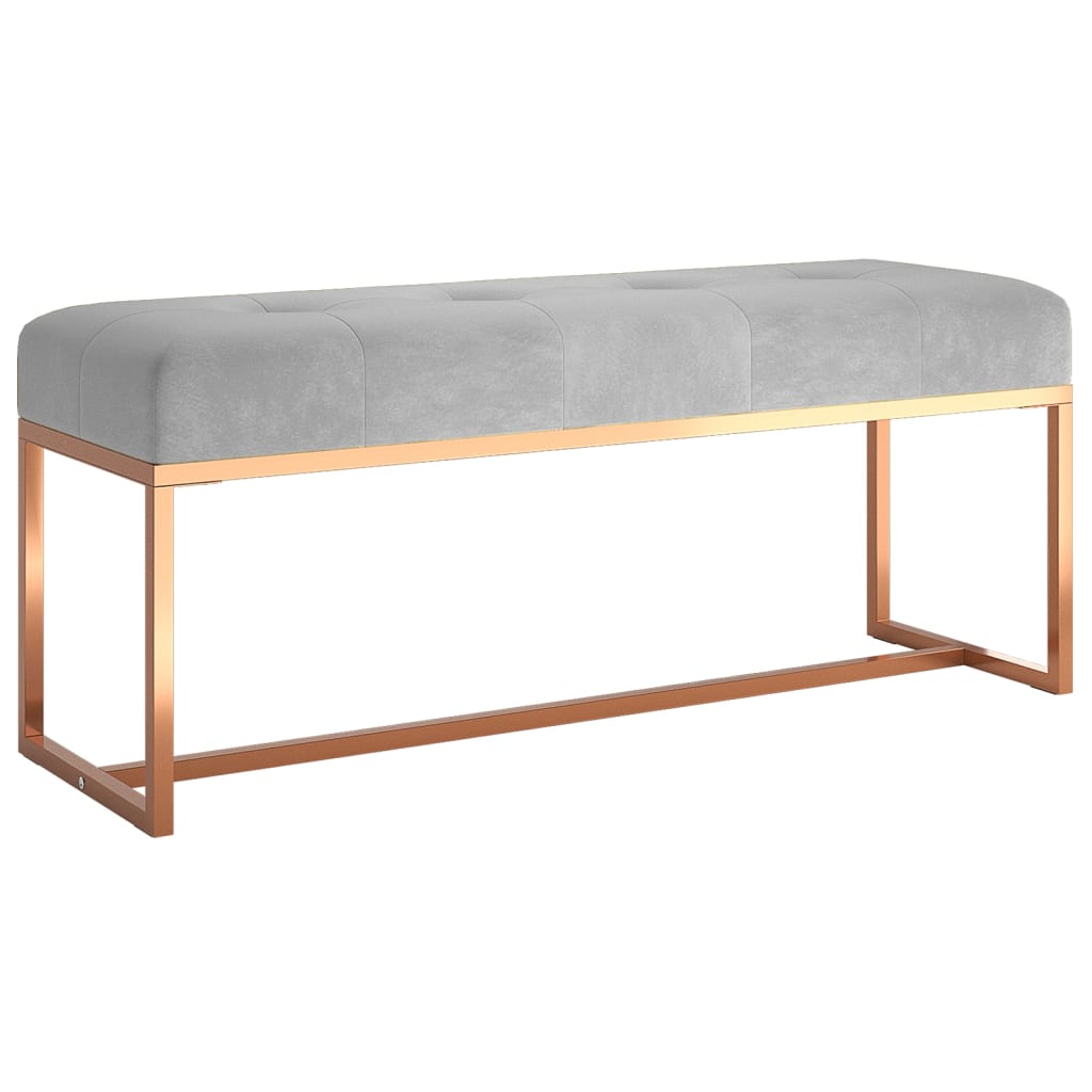 8720845524692_a_en_hd_1 vidaXL Bench Grey 110x36x45 cm Velvet - Image 2
