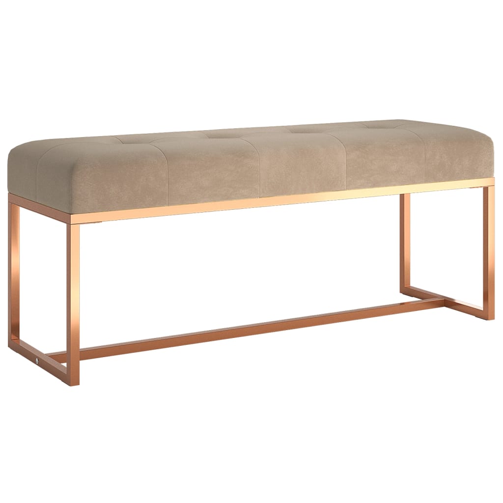 8720845524708_a_en_hd_1 vidaXL Bench Beige 110x36x45 cm Velvet - Image 2