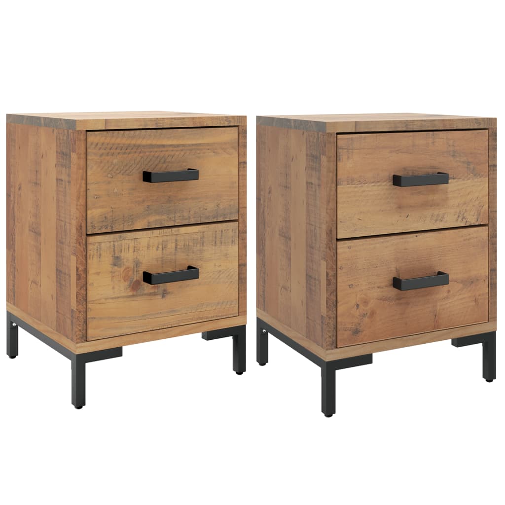 8720845541200_a_en_hd_1 vidaXL Bedside Cabinets 2 pcs 36x30x45 cm Solid Wood Pine - Image 2