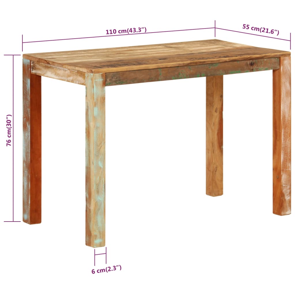 8720845541729_g_en_hd_7 vidaXL Dining Table 110x55x76 cm Solid Wood Reclaimed - Image 8