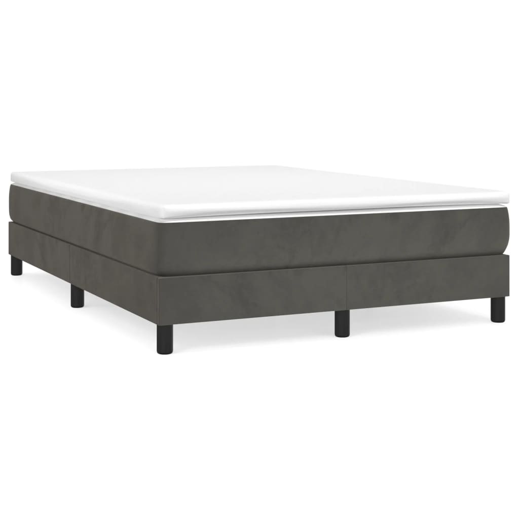 8720845548636_a_en_hd_1 vidaXL Box Spring Bed with Mattress Dark Grey 137x190 cm Velvet - Image 2