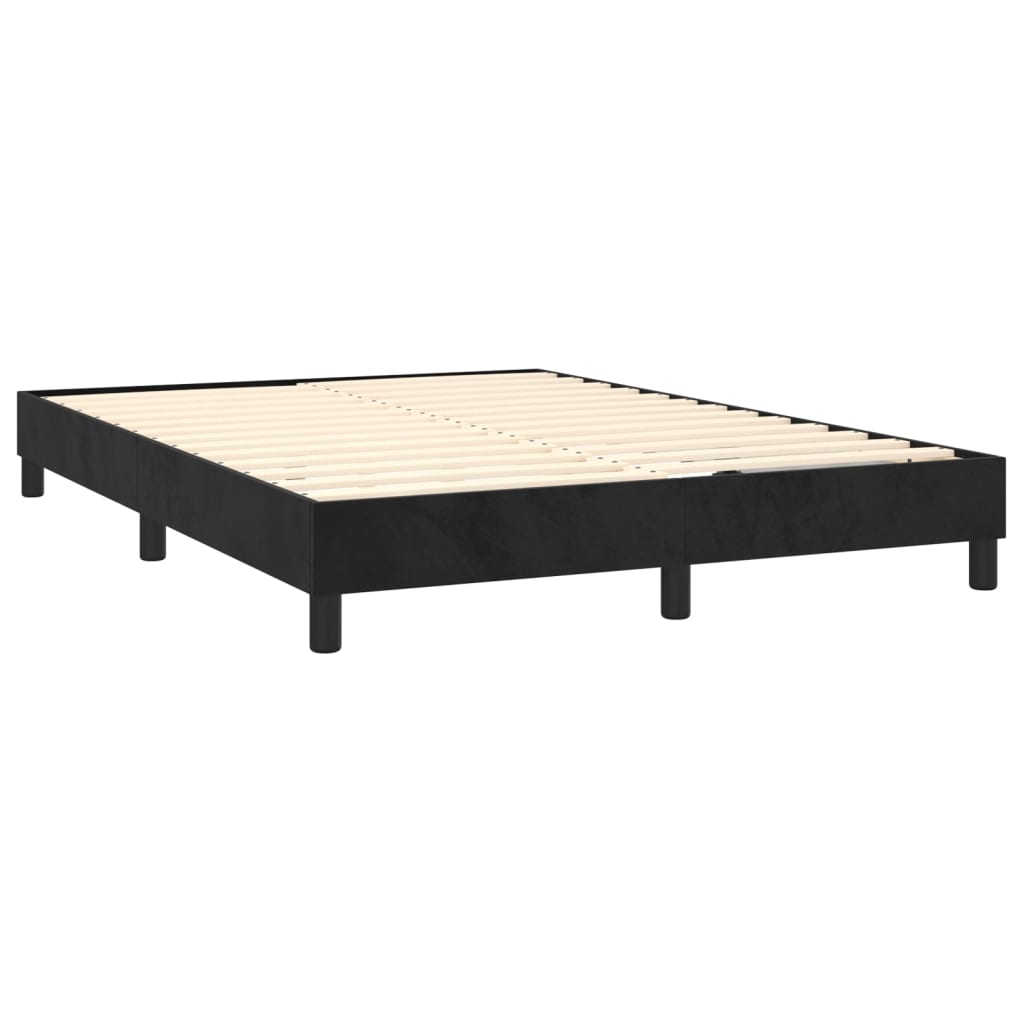 8720845548643_g_en_hd_2 vidaXL Box Spring Bed with Mattress Black 137x187 cm Double Size Velvet - Image 4