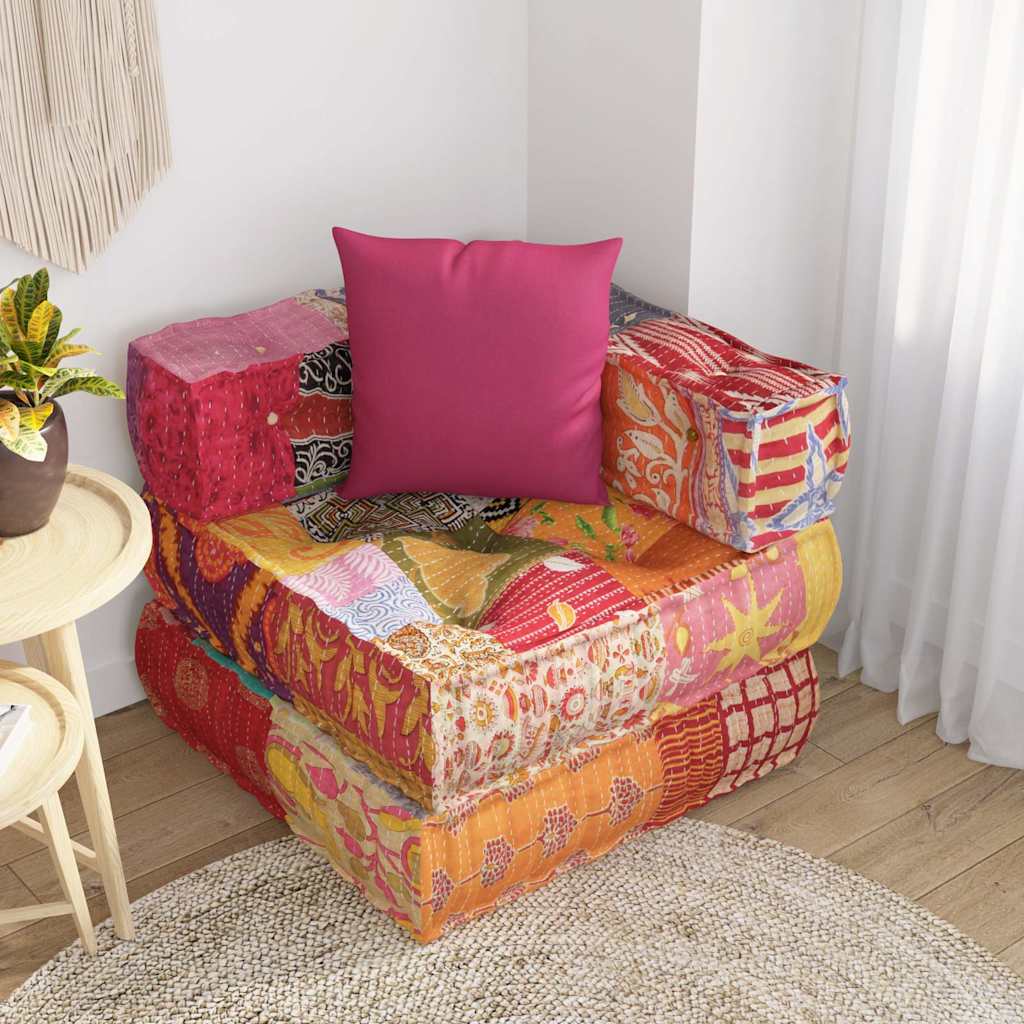 8720845554712_g_en_hd_1 vidaXL Modular Pouffe with Pillow Patchwork Fabric - Image 3
