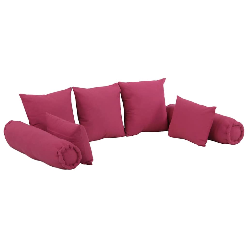 8720845554750_a_en_hd_1 vidaXL 7 Piece Throw Pillow Set Pink Fabric - Image 2