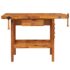 vidaXL Workbench with Drawer and Vices 124x52x83 cm Solid Wood Acacia - Image 4