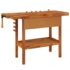 vidaXL Workbench with Drawer and Vices 124x52x83 cm Solid Wood Acacia - Image 6