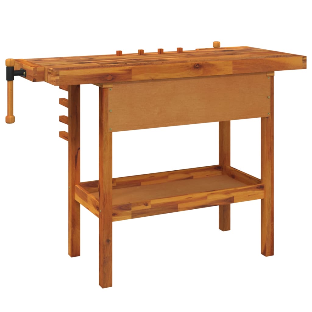 8720845554774_g_en_hd_4 vidaXL Workbench with Drawer and Vices 124x52x83 cm Solid Wood Acacia - Image 6