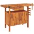 vidaXL Workbench with Drawer and Vices 124x52x83 cm Solid Wood Acacia - Image 2