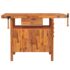 vidaXL Workbench with Drawer and Vices 124x52x83 cm Solid Wood Acacia - Image 4