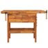 vidaXL Workbench with Drawers and Vices 124x52x83 cm Solid Wood Acacia - Image 4