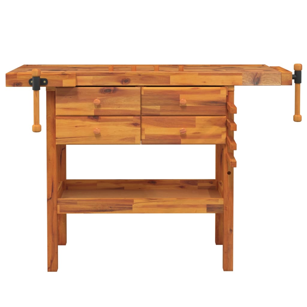 8720845554798_g_en_hd_2 vidaXL Workbench with Drawers and Vices 124x52x83 cm Solid Wood Acacia - Image 4