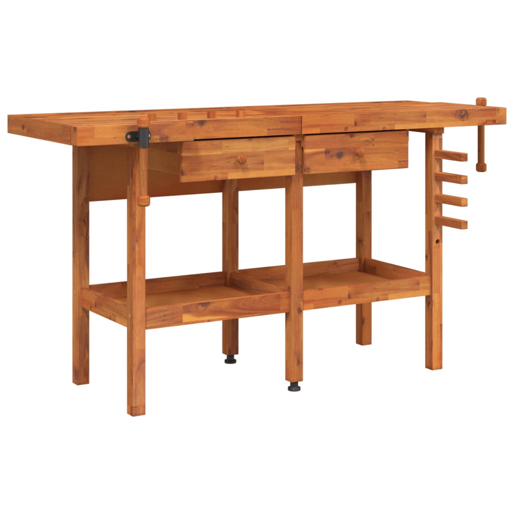 8720845554804_a_en_hd_1 vidaXL Workbench with Drawers and Vices 162x62x83 cm Solid Wood Acacia - Image 2